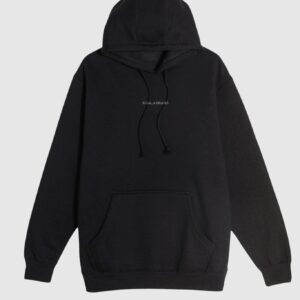 Hoodie Premium Negro Con Bordado Gris Koala