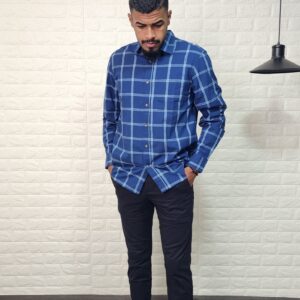 Camisa de cuadros manga larga