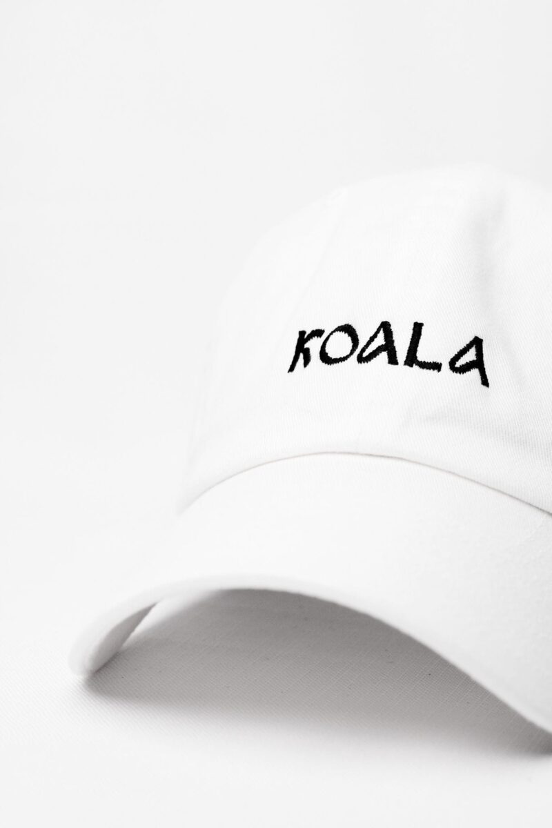 Koala white embroidered cap