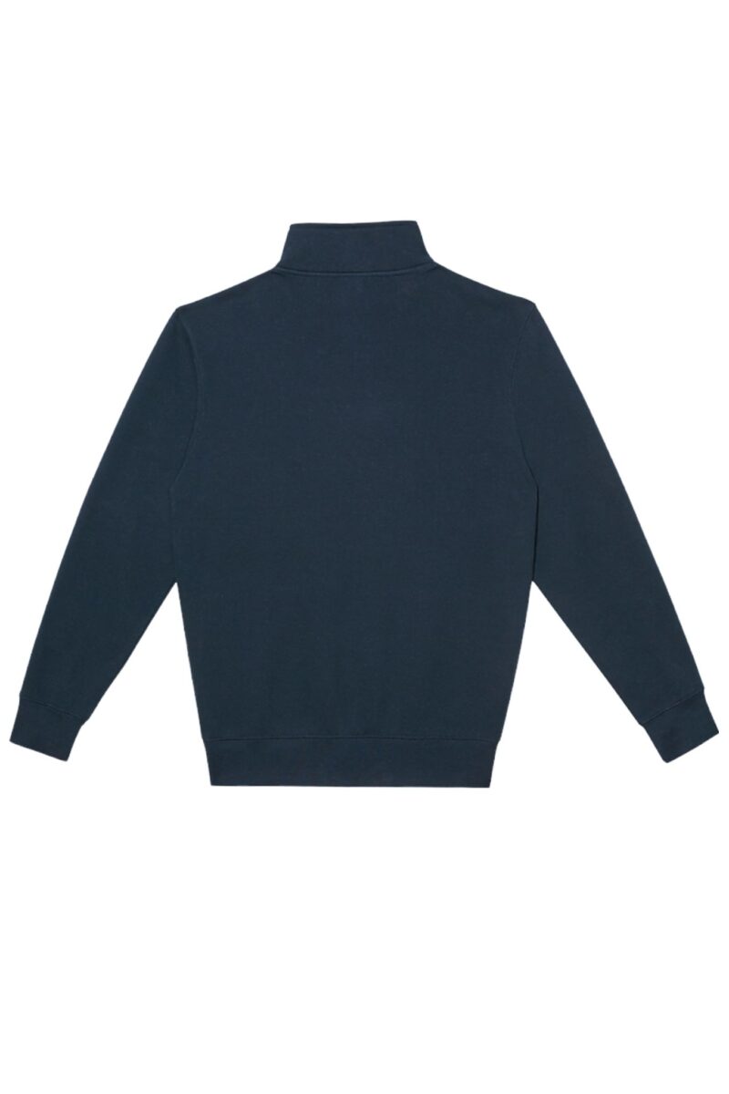 Abrigo Premium Azul Marino Con Medio Cierre