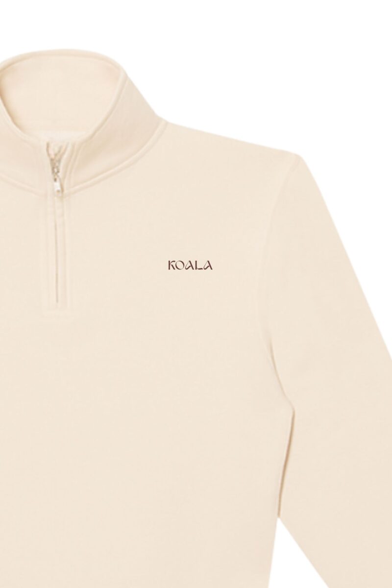 Abrigo Premium Beige Con Medio Cierre