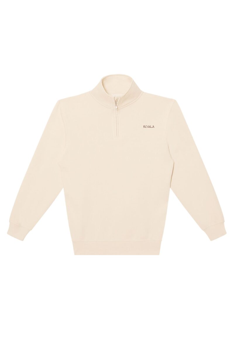 Abrigo Premium Beige Con Medio Cierre