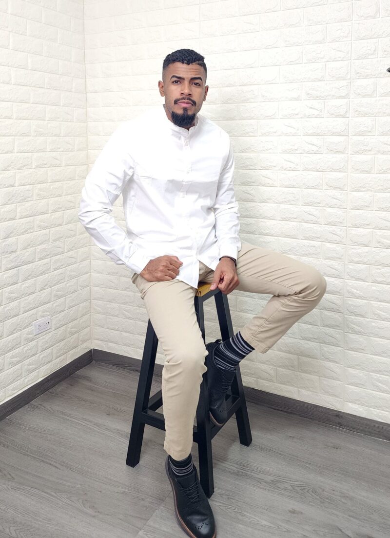 Camisa cuello chino H&M