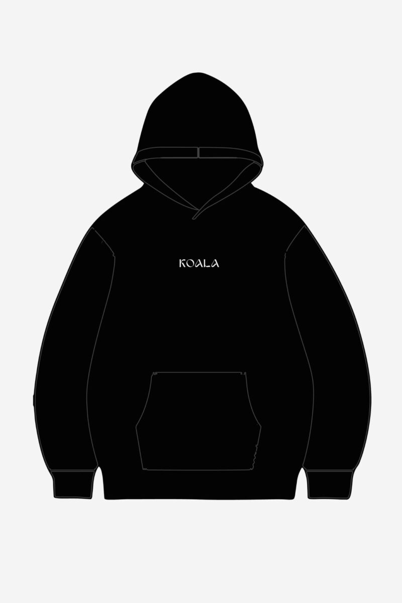 Hoodie black koala
