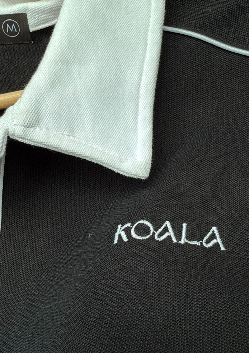Polo Negro Bordado Koala