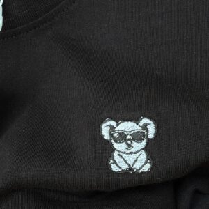 Icon Bordado Negro Heavyweight Oversized Koala