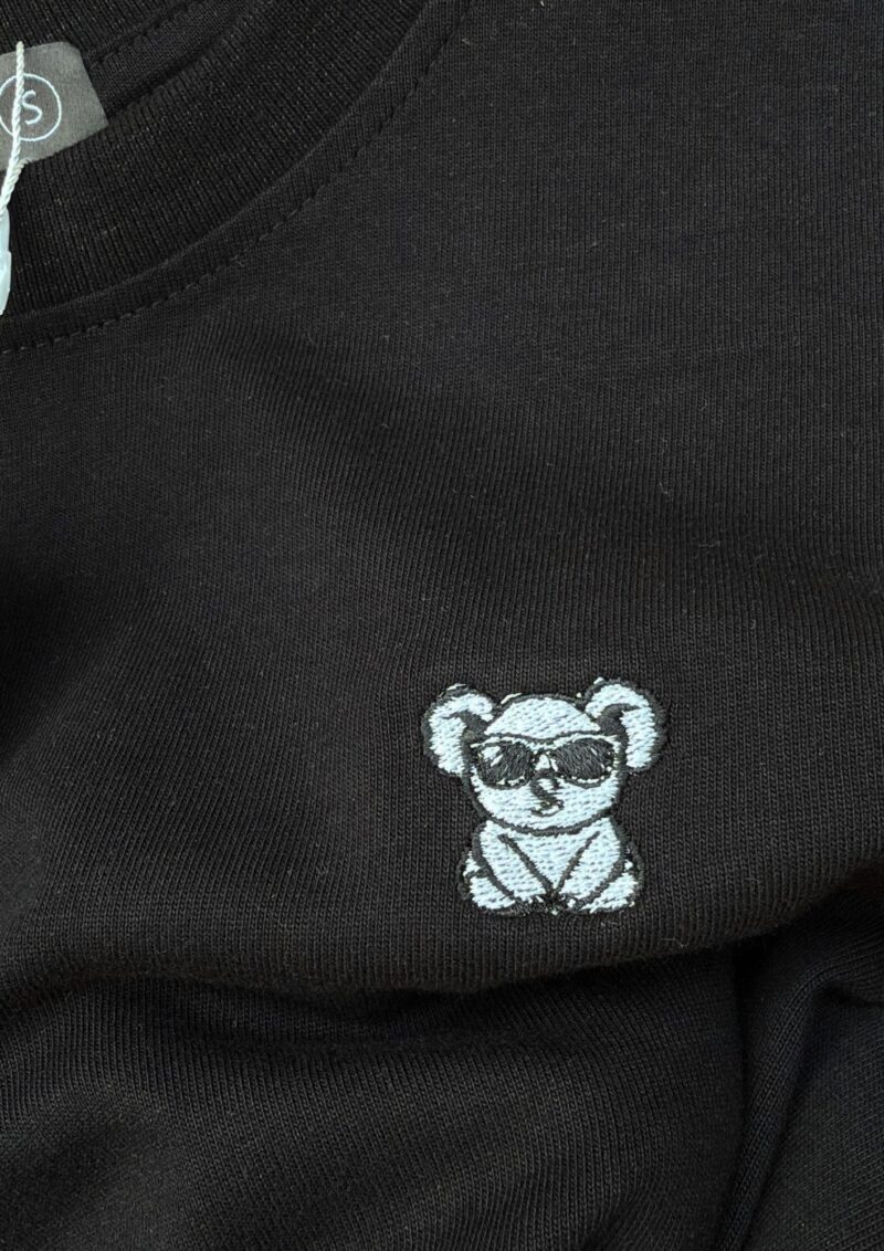 Icon Bordado Negro Heavyweight Oversized Koala